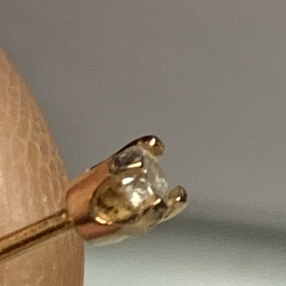 14kt Gold Opal, Diamond and Pink CZ Stud Earrings Set. Beautiful 😍 - Picture 5 of 10